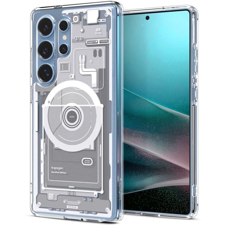 Защитный чехол Spigen (SGP) Ultra Hybrid Zero One (MagFit) для Samsung Galaxy S25 Ultra (S938) ACS08958 - White: фото 1 из 18