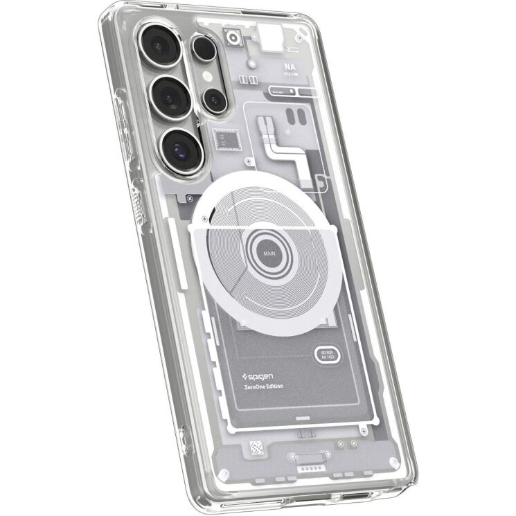 Защитный чехол Spigen (SGP) Ultra Hybrid Zero One (MagFit) для Samsung Galaxy S25 Ultra (S938) ACS08958 - White: фото 3 из 18
