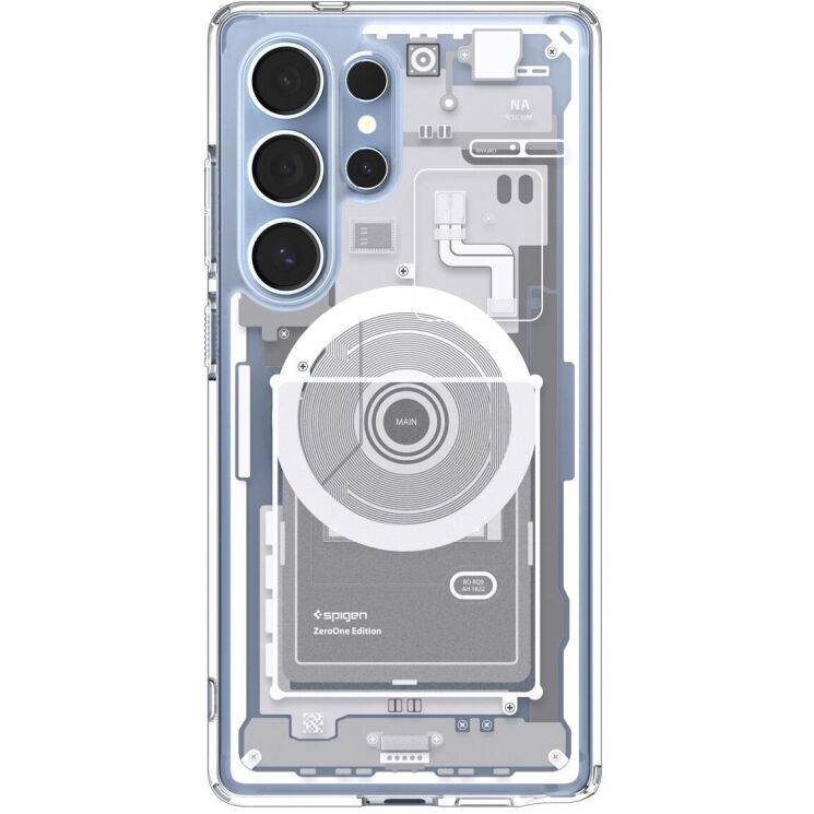 Защитный чехол Spigen (SGP) Ultra Hybrid Zero One (MagFit) для Samsung Galaxy S25 Ultra (S938) ACS08958 - White: фото 2 из 18