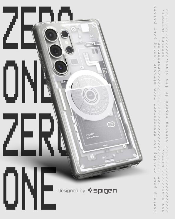 Защитный чехол Spigen (SGP) Ultra Hybrid Zero One (MagFit) для Samsung Galaxy S25 Ultra (S938) ACS08957 - One Black: фото 13 из 18