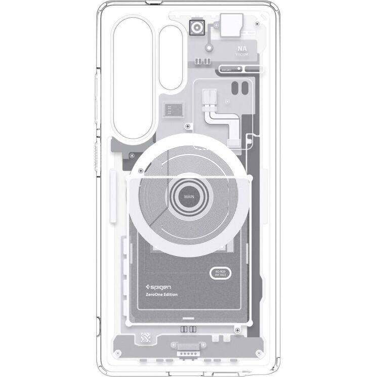 Защитный чехол Spigen (SGP) Ultra Hybrid Zero One (MagFit) для Samsung Galaxy S25 Ultra (S938) ACS08958 - White: фото 5 из 18