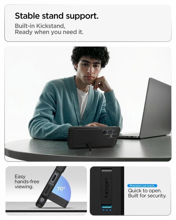 Захисний чохол Spigen Tough Armor (MagFit) для Samsung Galaxy S26 Ultra (S948) ACS10685 - Gunmetal: фото 10 з 13