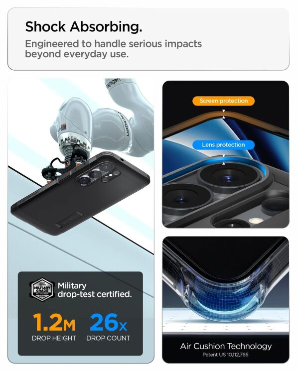 Захисний чохол Spigen Tough Armor (MagFit) для Samsung Galaxy S26 Ultra (S948) ACS10685 - Gunmetal: фото 11 з 13