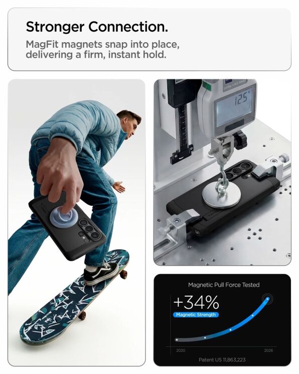 Захисний чохол Spigen Tough Armor (MagFit) для Samsung Galaxy S26 Ultra (S948) ACS10685 - Gunmetal: фото 9 з 13