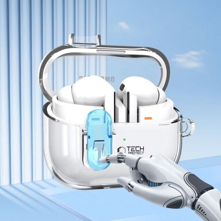 Захисний чохол Tech-Protect FlexAir для Samsung Galaxy Buds 3 / Buds 3 Pro (5906302376155) - Clear: фото 2 з 7