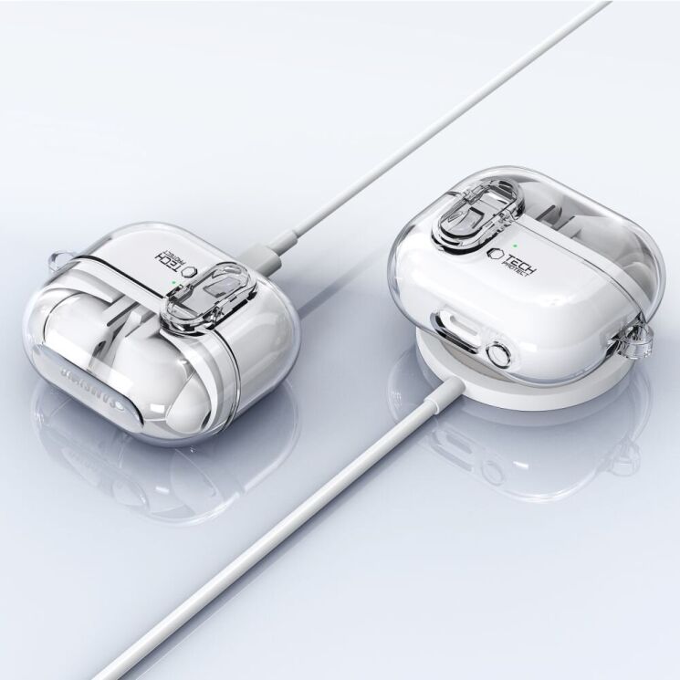 Захисний чохол Tech-Protect FlexAir для Samsung Galaxy Buds 3 / Buds 3 Pro (5906302376155) - Clear: фото 5 з 7