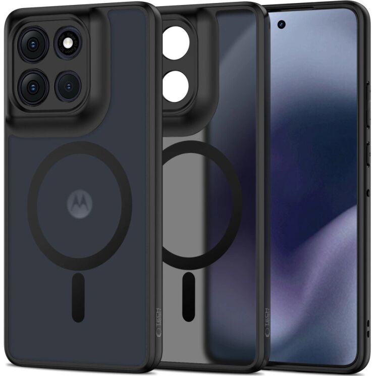 Защитный чехол Tech-Protect Magmat MagSafe для Motorola Moto G86 - Matte Black: фото 1 из 4