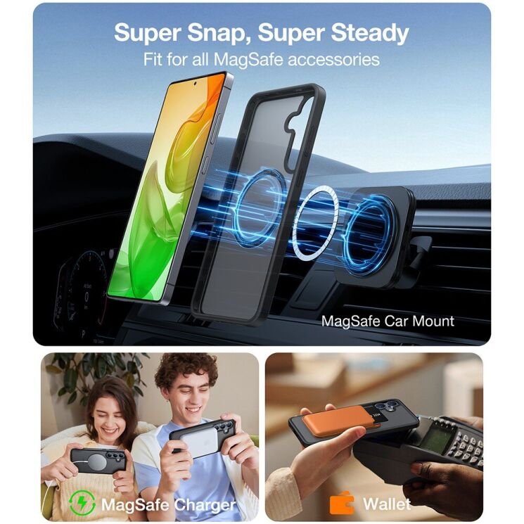 Захисний чохол TORRAS Guardian MagSafe для Samsung Galaxy S25 Plus (S936) - Black: фото 8 з 8