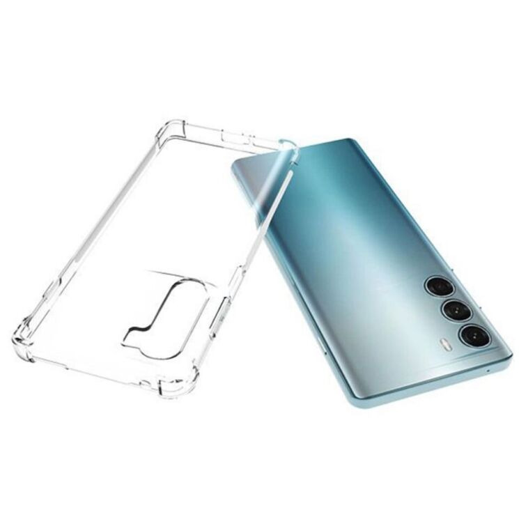 Чехол с усиленными углами UniCase AirBag для Motorola Moto G200 - Transparent: фото 4 из 5