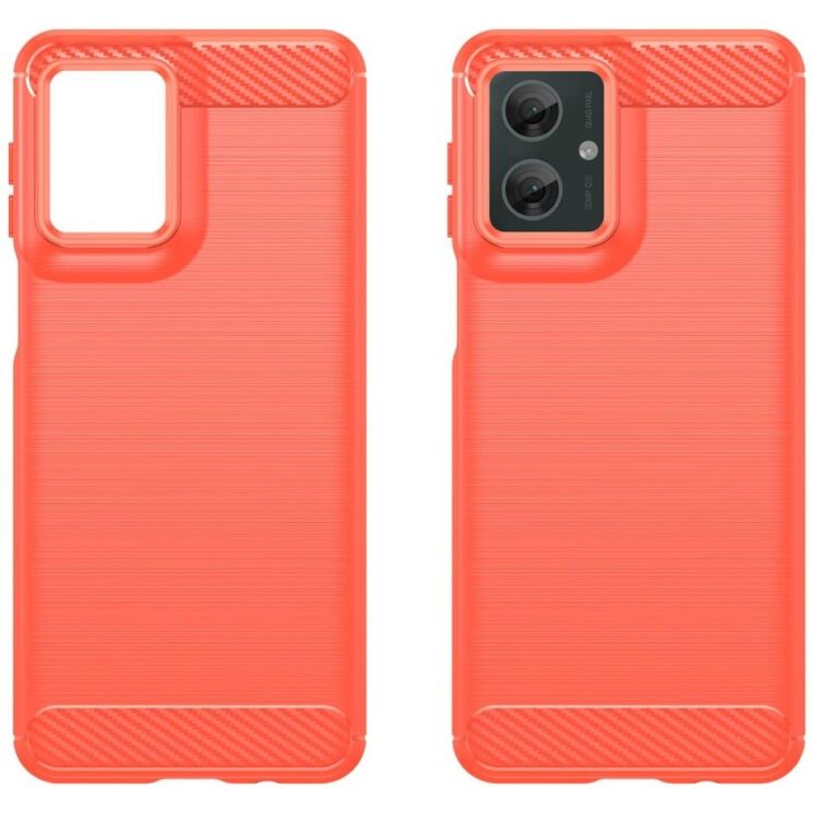 Захисний чохол UniCase Carbon для Motorola Moto G55 - Red: фото 2 з 11