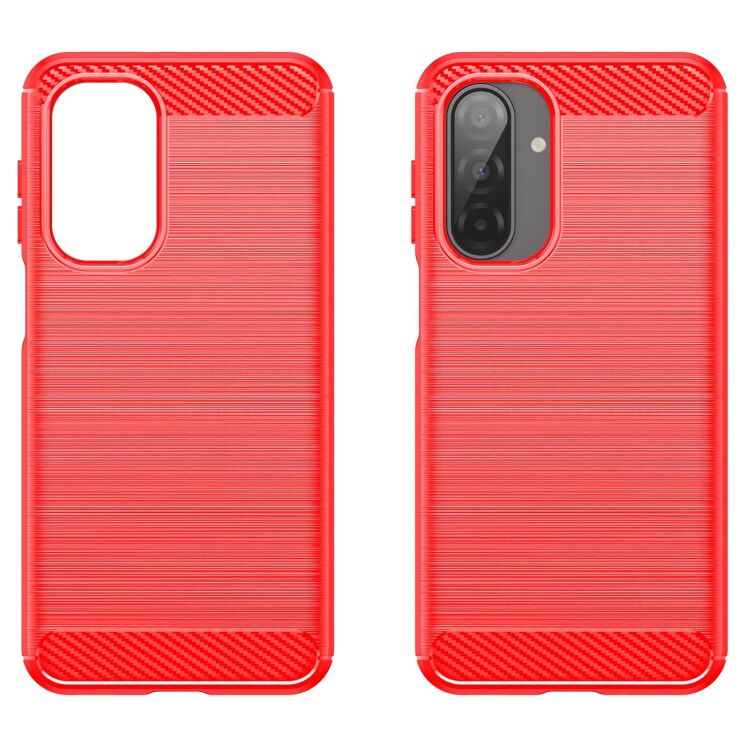 Защитный чехол UniCase Carbon для Samsung Galaxy A17 (A175) - Red: фото 2 из 9