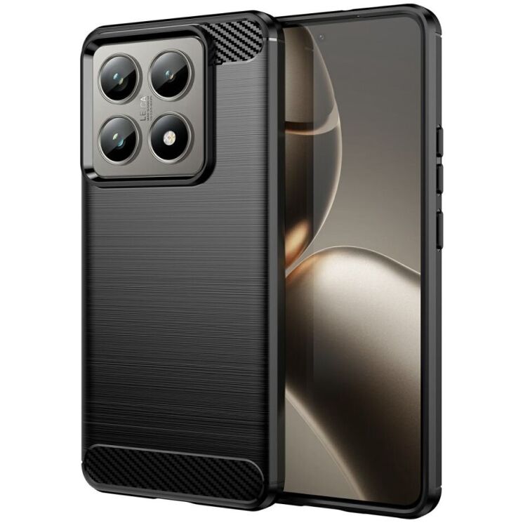 Защитный чехол UniCase Carbon для Xiaomi 14T / 14T Pro - Black: фото 1 из 11