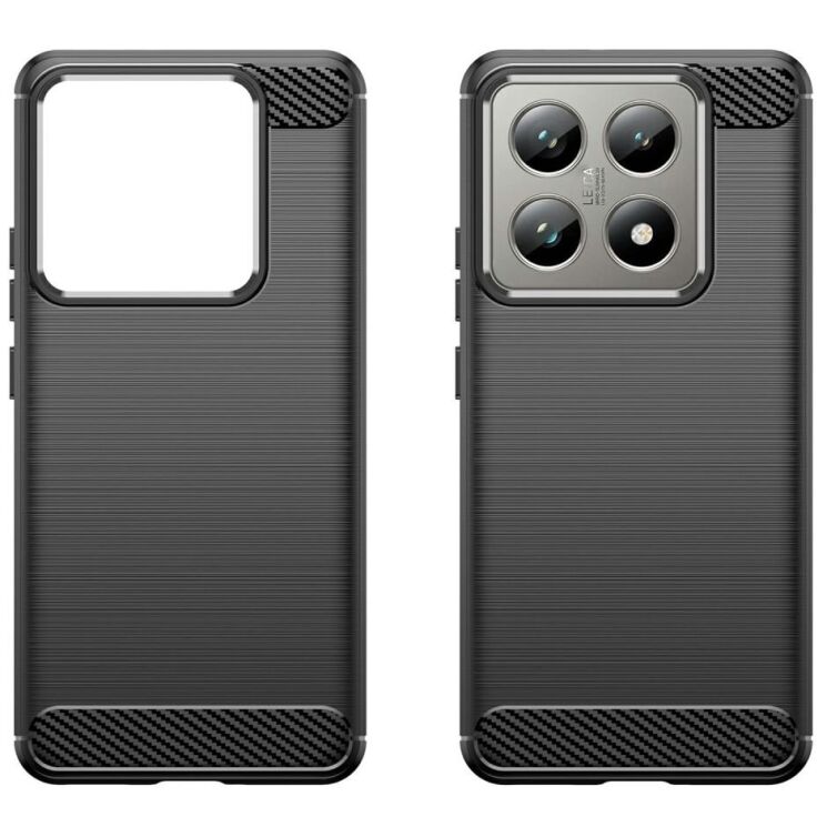Защитный чехол UniCase Carbon для Xiaomi 14T / 14T Pro - Black: фото 2 из 11