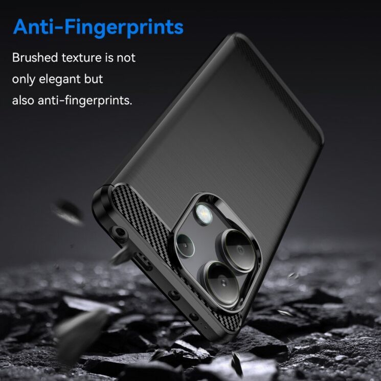 Защитный чехол UniCase Carbon для Xiaomi Redmi Note 13 - Black: фото 4 из 8