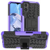 Захисний чохол UniCase Hybrid X для Motorola Moto E22 - Purple: фото 1 з 13