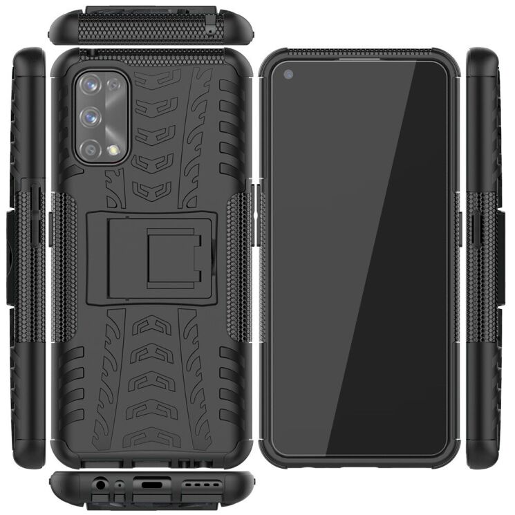 Защитный чехол UniCase Hybrid X для Realme 7 Pro - Black: фото 2 из 17