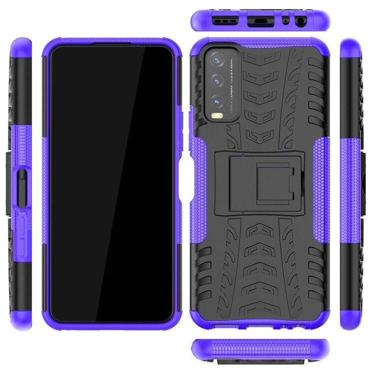 Противоударный чехол UniCase Hybrid X для VIVO Y20 (V2027) / Y12s - Purple: фото 2 из 9