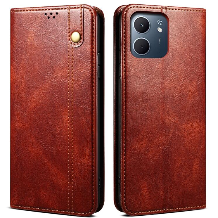 Захисний чохол UniCase Leather Wallet для OPPO A5x - Brown: фото 1 з 7