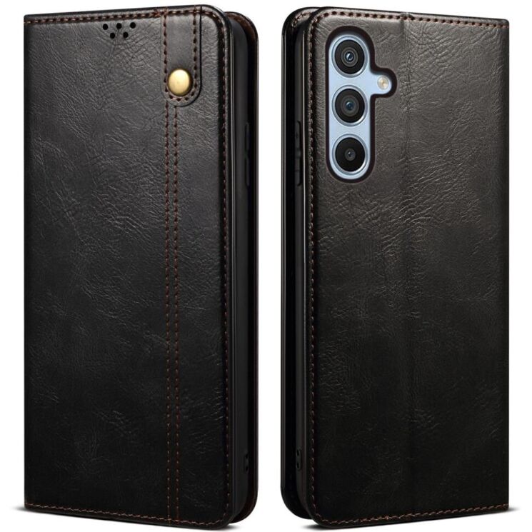 Защитный чехол UniCase Leather Wallet для Samsung Galaxy A16 (A165) - Black: фото 1 из 7