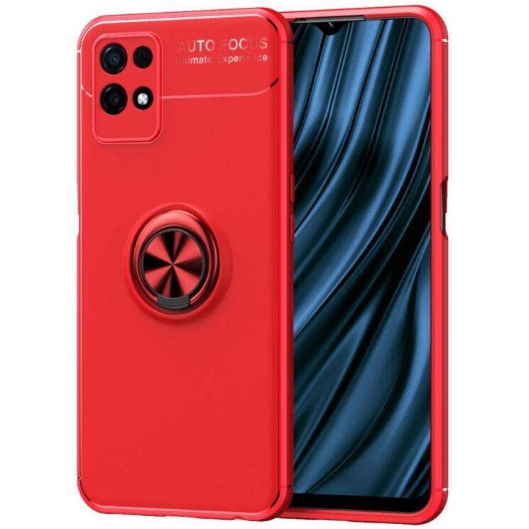 Захисний чохол UniCase Magnetic Ring для Realme 8i / Realme Narzo 50 - Red: фото 1 з 10