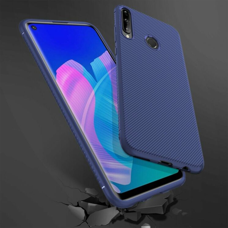 Защитный чехол UniCase Twill Soft для Huawei P40 Lite E - Blue: фото 3 из 8