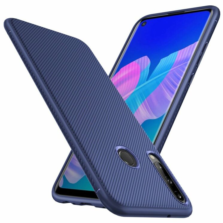 Защитный чехол UniCase Twill Soft для Huawei P40 Lite E - Blue: фото 2 из 8
