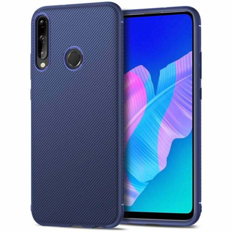 Защитный чехол UniCase Twill Soft для Huawei P40 Lite E - Blue: фото 1 из 8