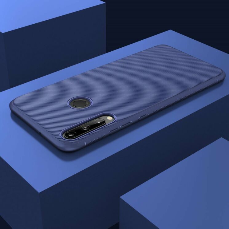 Защитный чехол UniCase Twill Soft для Huawei P40 Lite E - Blue: фото 4 из 8