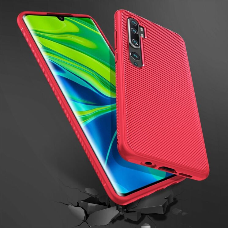 Захисний чохол UniCase Twill Soft для Xiaomi Mi Note 10 / Note 10 Pro - Red: фото 6 з 8