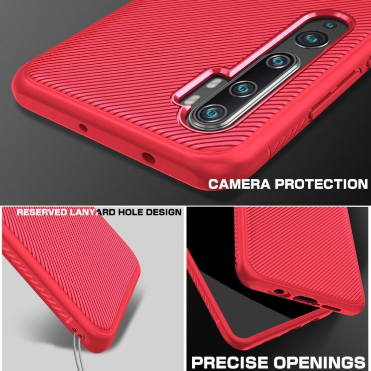 Захисний чохол UniCase Twill Soft для Xiaomi Mi Note 10 / Note 10 Pro - Red: фото 4 з 8