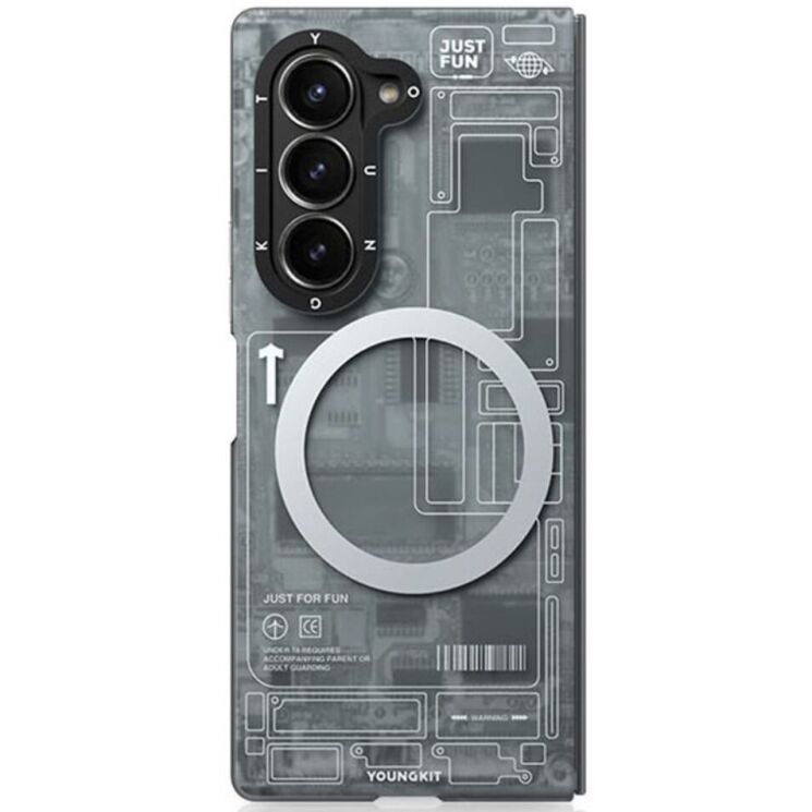 Защитный чехол YOUNGKIT Technology Series для Samsung Galaxy Fold 6 - Technology Black: фото 1 из 4