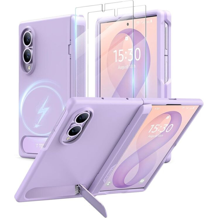 Защитный комплект TORRAS Ostand L1 (with MagSafe) для Samsung Galaxy Fold 8 - Purple: фото 1 из 8