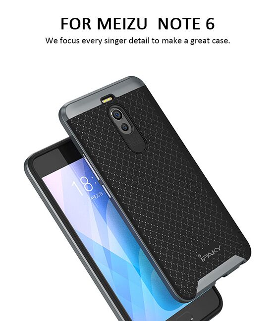 Защитный чехол IPAKY Hybrid для Meizu M6 Note - Grey: фото 9 из 10