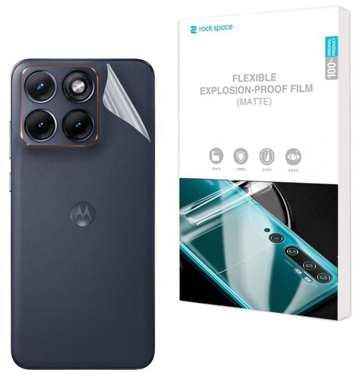Антибликовая пленка на заднюю панель RockSpace Explosion-Proof Matte для Motorola Edge 70 Fusion: фото 1 из 9