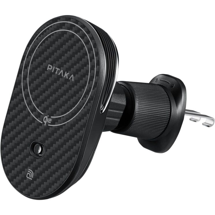 Автомобильный держатель Pitaka MagEZ Car Mount Pro 2 Qi2 (CM2402N) - Black: фото 1 из 13