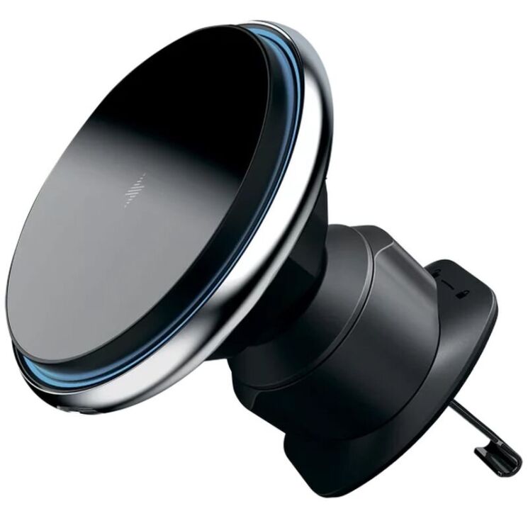 Автомобільний тримач з бездротовою зарядкою Proove Magic Circle 15W - Silver: фото 1 з 9