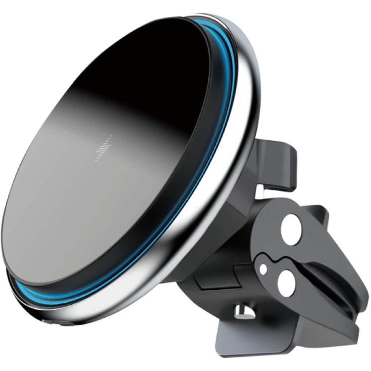 Автомобільний тримач з бездротовою зарядкою Proove Magic Circle 15W - Silver: фото 1 з 4