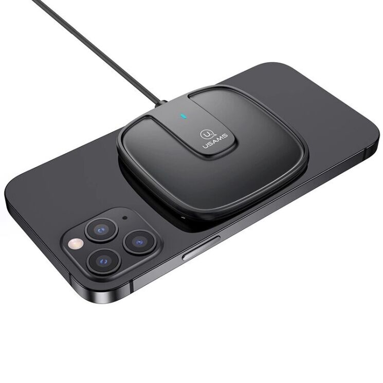 Беспроводное зарядное устройство USAMS US-CD153 Ultra-thin Magnetic - Black: фото 2 из 16