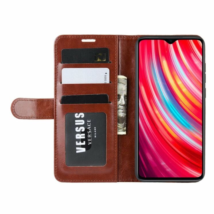 Чехол Deexe Wallet Style для Xiaomi Redmi Note 8 Pro - Brown: фото 5 из 8