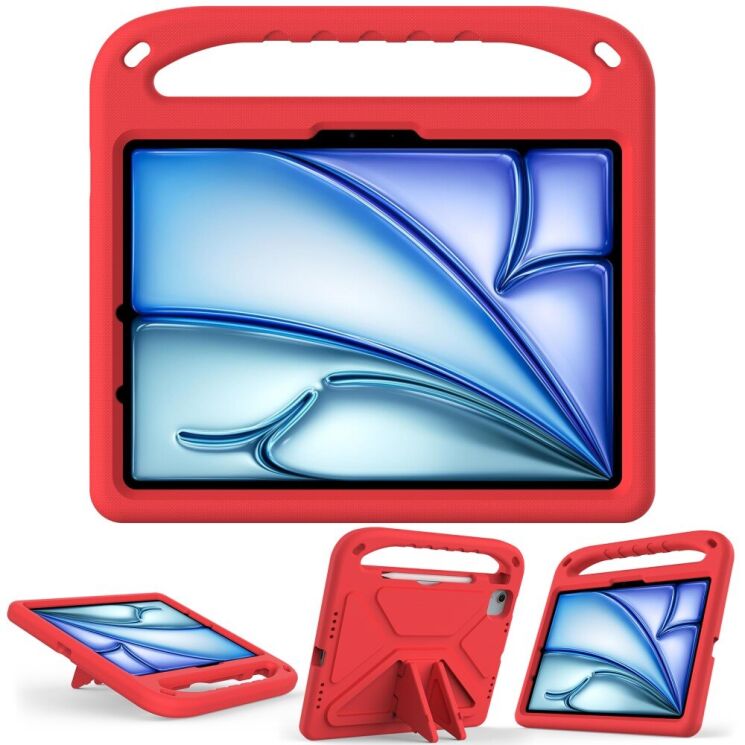 Чехол Deexe KickStand Cover для Apple iPad Pro 11 (2024) / Air 11 (2024) - Red: фото 3 из 7