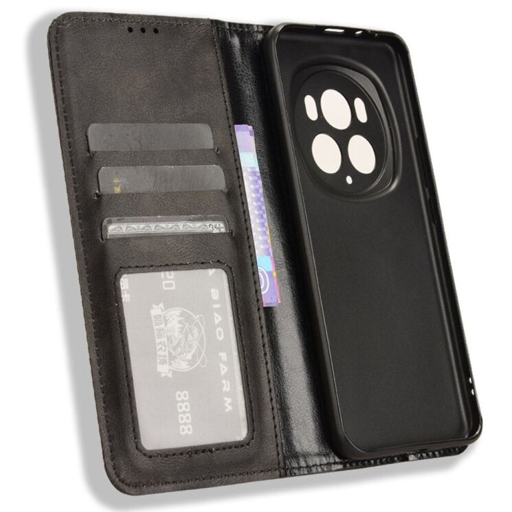 Чохол Deexe Retro Style для Honor Magic 6 Pro - Black: фото 4 з 7