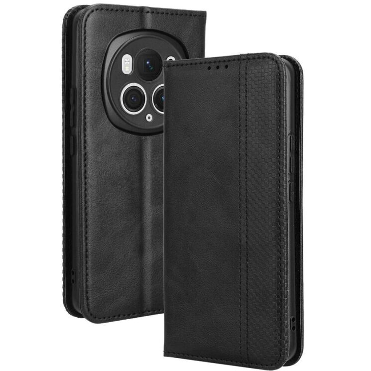 Чохол Deexe Retro Style для Honor Magic 6 Pro - Black: фото 1 з 7