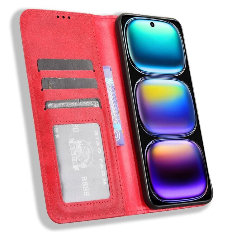 Чехол Deexe Retro Style для Infinix Smart 9 (X6532) / Hot 50i (X6531) - Red: фото 2 из 7