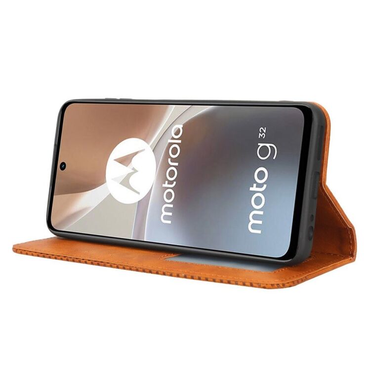 Чехол Deexe Retro Style для Motorola Moto G32 - Brown: фото 5 из 8