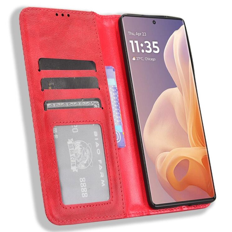 Чохол Deexe Retro Style для Motorola Moto G85 - Red: фото 2 з 7