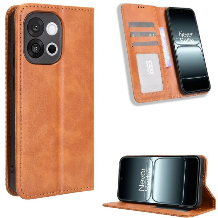 Чохол Deexe Retro Style для OnePlus 13T - Brown: фото 2 з 19