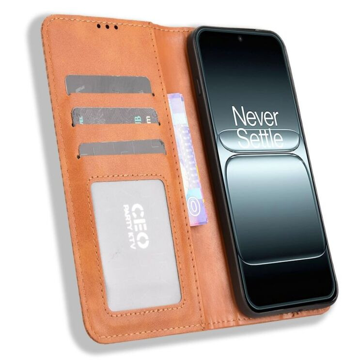 Чохол Deexe Retro Style для OnePlus 13T - Brown: фото 5 з 19
