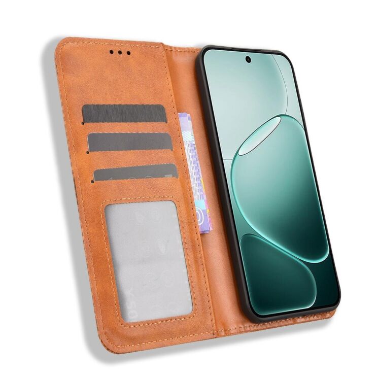 Чохол-книжка Deexe Retro Style для OPPO A6 Pro - Brown (402304Z) Чохол-книжка Deexe Retro Style для OPPO A6 Pro - Brown: фото 2 з 7