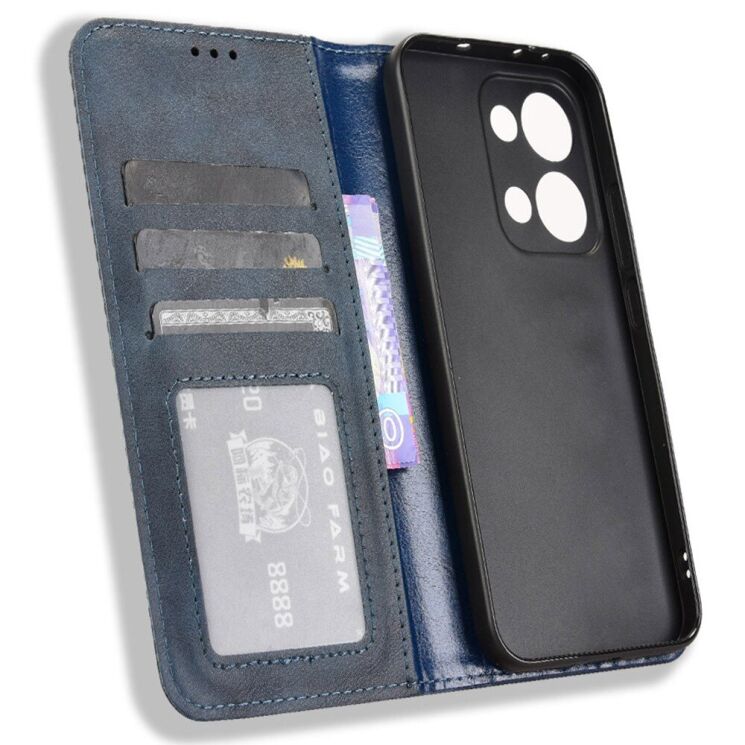 Чехол Deexe Retro Style для OPPO Reno 13 5G - Blue: фото 4 из 7