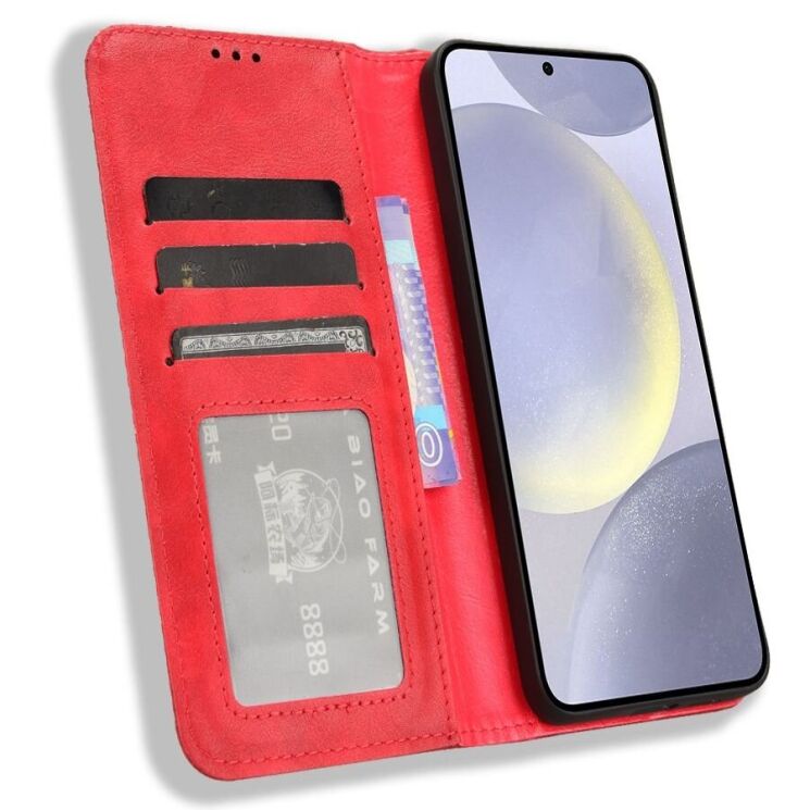 Чехол Deexe Retro Style для Samsung Galaxy S24 FE (S721) - Red: фото 2 из 7